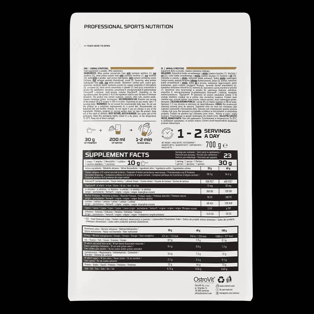 Animal 8 Proteine ​​| Complex matrice de proteine ​​cu 8 surse animale 700 grame
