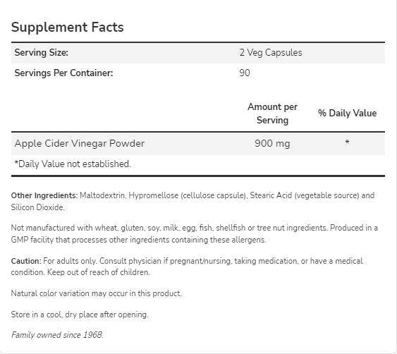 Otet de mere 450 mg - 180 capsule