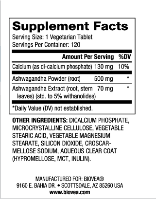 Ashwagandha 572 mg / 120 comprimate