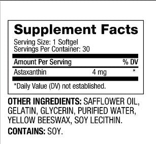 Astaxantina 4 mg - 60 capsule de gel