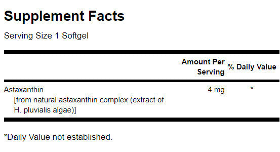 Astaxantina 4 mg - 60 capsule de gel