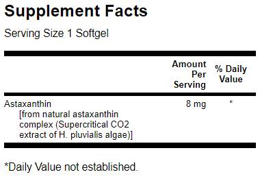 Astaxantina 8 mg 30 capsule de gel