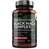 Black Maca Root Complex 5000mg /180 capsule, 180 zile/ Nutravita