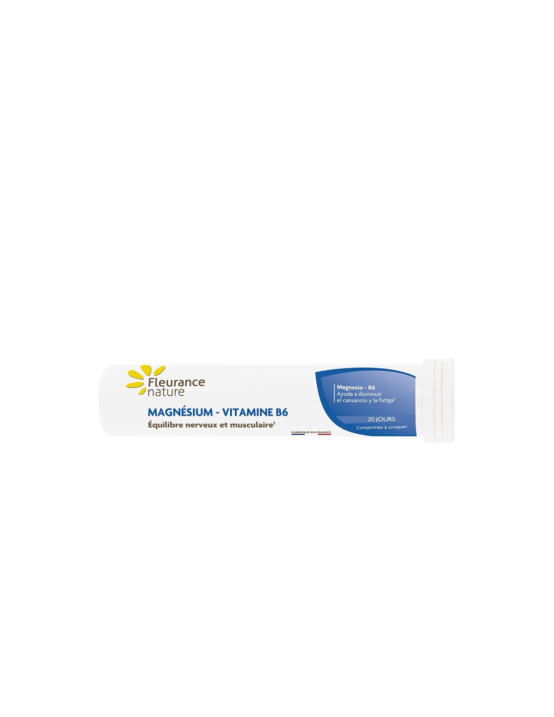 Suport muscular și cardiac - Magneziu + Vitamina B6, 20 comprimate masticabile Fleurance Nature