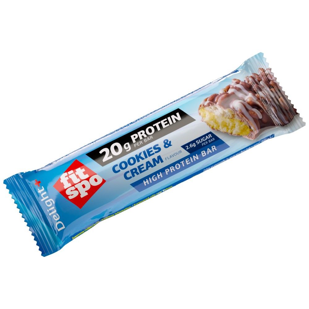 Delight+ Protein Bar Biscuits and Cream - 60 de grame
