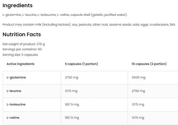 BCAA + Glutamina 5500 mg - 300 capsule