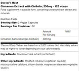 BEST Extract de scorțișoară cu CinSulin 250 mg - 120 capsule