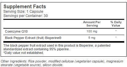 BEST CoQ10 cu Bioperine 100 mg - 120 capsule