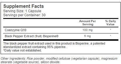 BEST CoQ10 cu Bioperine 100 mg - 60 capsule