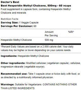BEST Hesperidin Methyl Chalcone 500 mg - 60 capsule