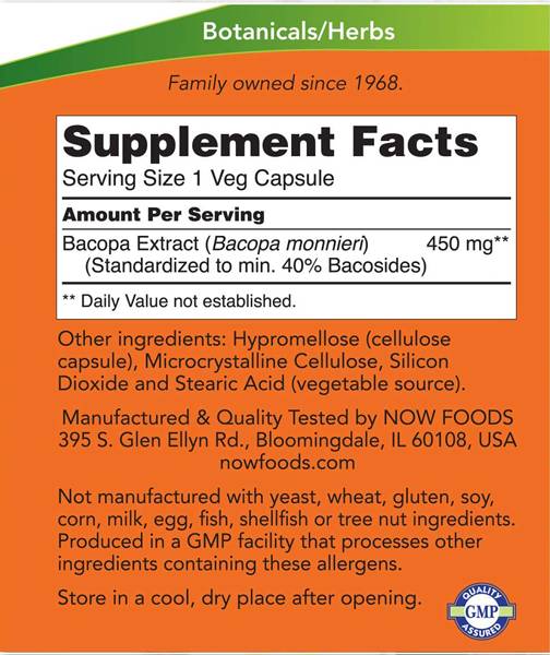 Extract de Bacopa 450 mg - 90 capsule