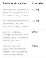 Suport pentru rinichi pe bază de plante | Tract urinar sănătos - 120 capsule