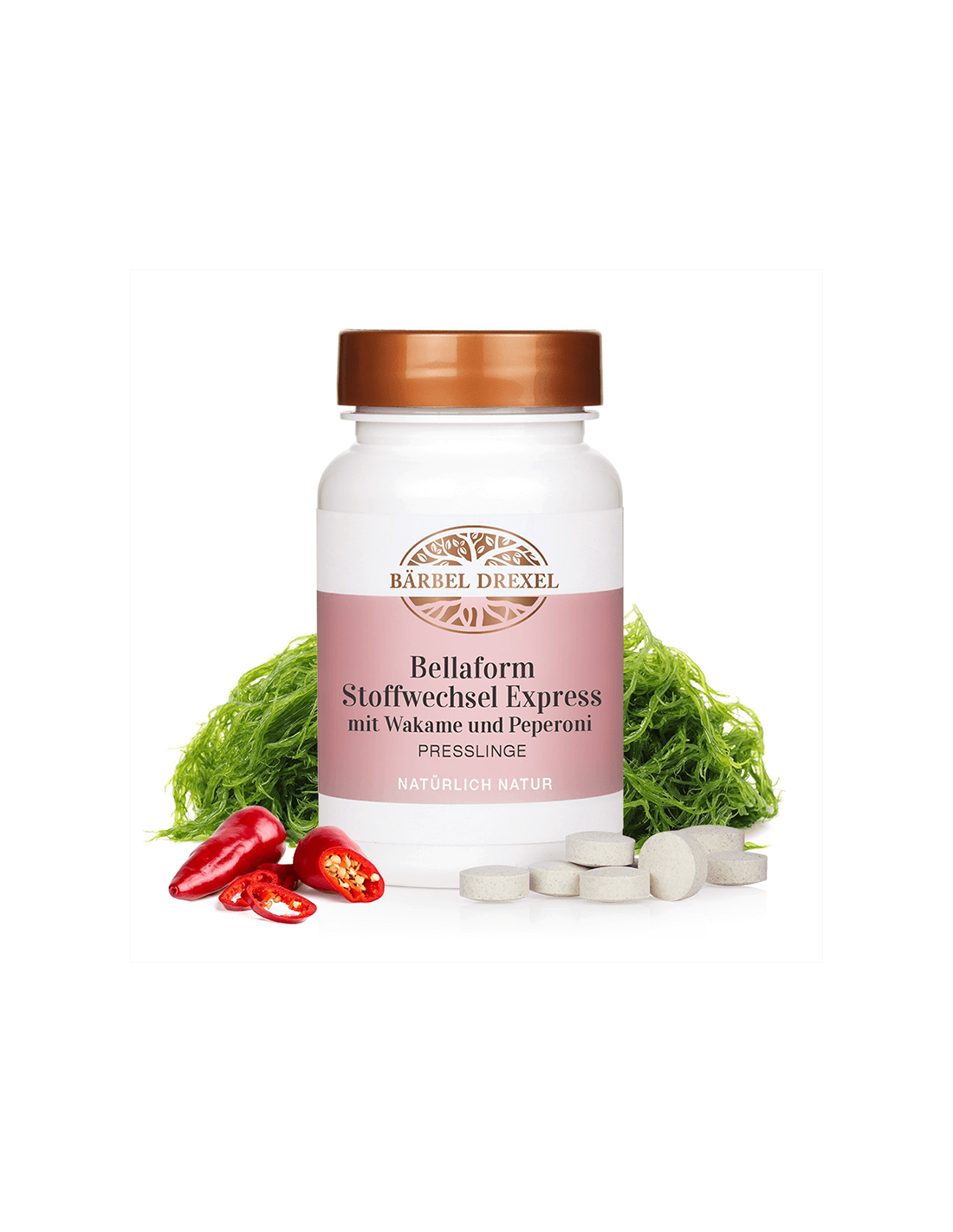 Pentru un metabolism rapid - Formula Wakame si ardei iute - Bellaform, 120 tablete Bärbel Drexel