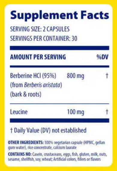 Berberină 800 mg - 120 capsule