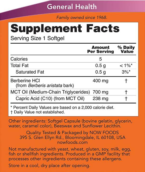 Suport Berberină / Glucoză - 90 capsule de gel