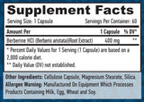 Berberină HCL 400 mg. / 60 Vcaps