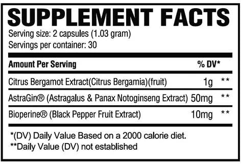 Bergamota 1000 mg | cu AstraGin - 60 capsule