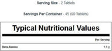 Aminoacid beta-alanină 90 tablete