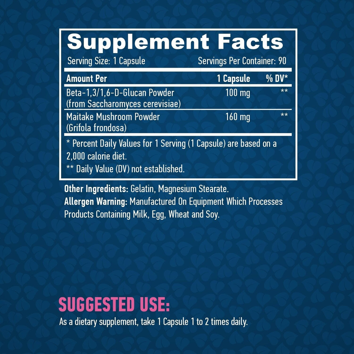 Beta Glucan 100 mg / 90 capsule