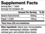 Betaină HCL 650 mg / 90 comprimate