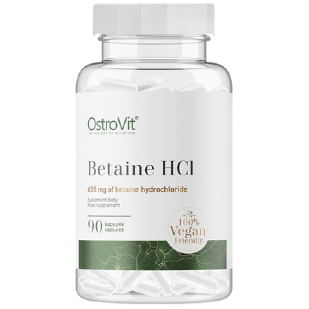 Betaină HCI 650 mg 90 capsule
