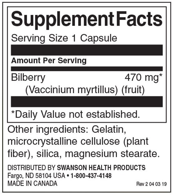 Fructe de afine 470 mg - 100 capsule
