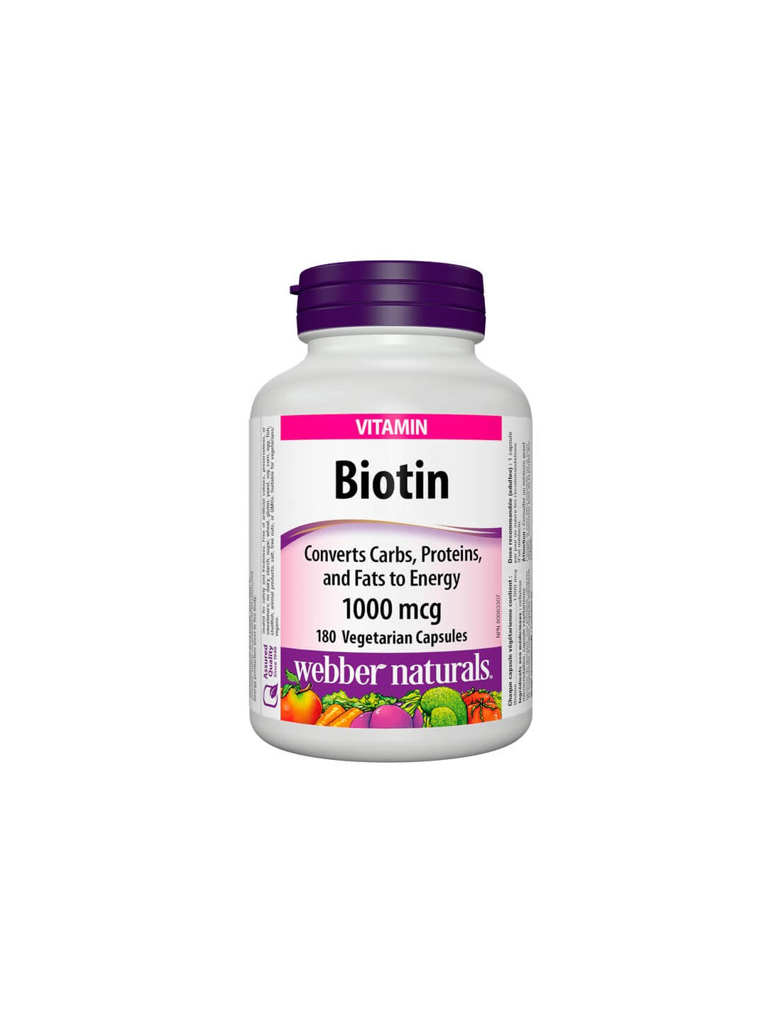 Biotină/Biotină, 1000 µg, 180 capsule