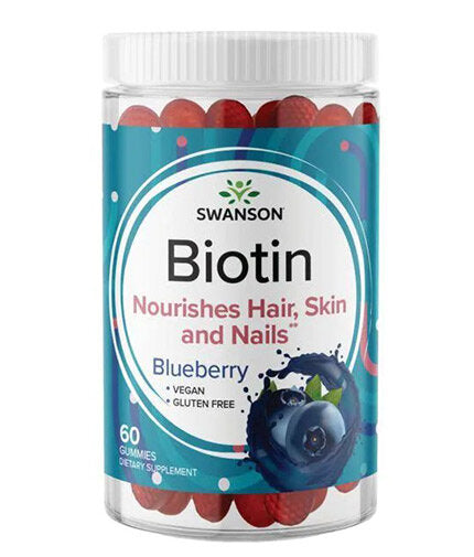 Gumii cu biotină 5.000 mcg | Afine - 60 de tablete masticabile