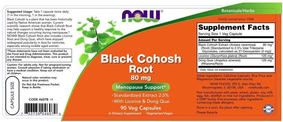 Black Cohosh Root 80 mg - 90 capsule