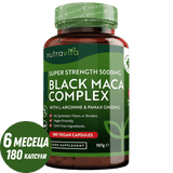 Black Maca Root Complex 5000mg /180 capsule, 180 zile/ Nutravita