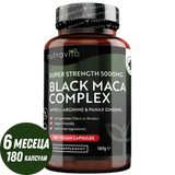 Black Maca Root Complex 5000mg /180 capsule, 180 zile/ Nutravita