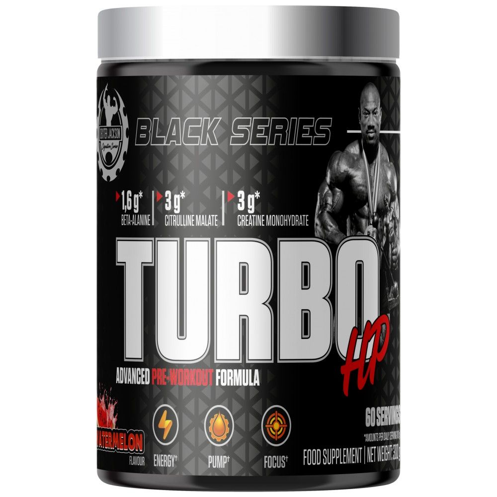 Seria Neagră | Formula avansată de pre-antrenament Turbo HP - 300 de grame