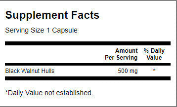 Coji de nucă neagră 500 mg - 60 capsule