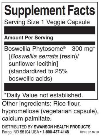 Boswellia Phytosome - Standardizat 300 mg / 60 Vcaps - 0