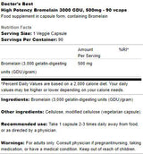 Bromelaina 3000 GDU 500 mg | Potenta mare - 90 capsule