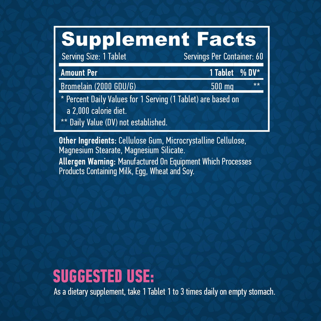 Bromelaina 500 mg / 60 capsule.