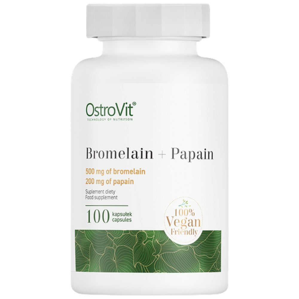 Bromelaină + Enzime Papaină 100 capsule