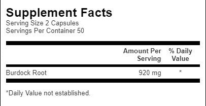 Rădăcină de brusture 460 mg - 100 capsule
