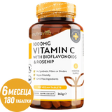 Vitamina C 1000 mg cu bioflavonoide si macese 180 tablete Nutravita