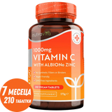 Vitamina C 1000 mg cu zinc (Albion® Zinc) 15mg 210 tablete Nutravita