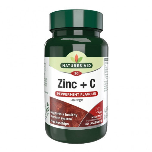 Zinc + Vitamina C (Zinc + Vitamina C) 30 pastile NaturesAid
