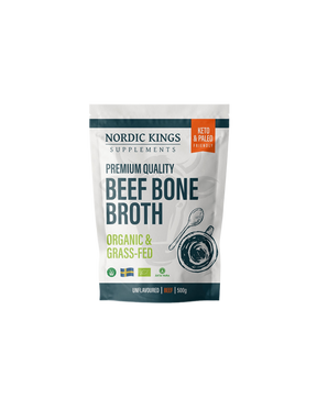 Beef bone broth, unflavored (Organic), 500 g powder Nordic Kings - Nutra Best Europe