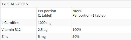 CARNITINA extra 1000 mg - 80 Tablete