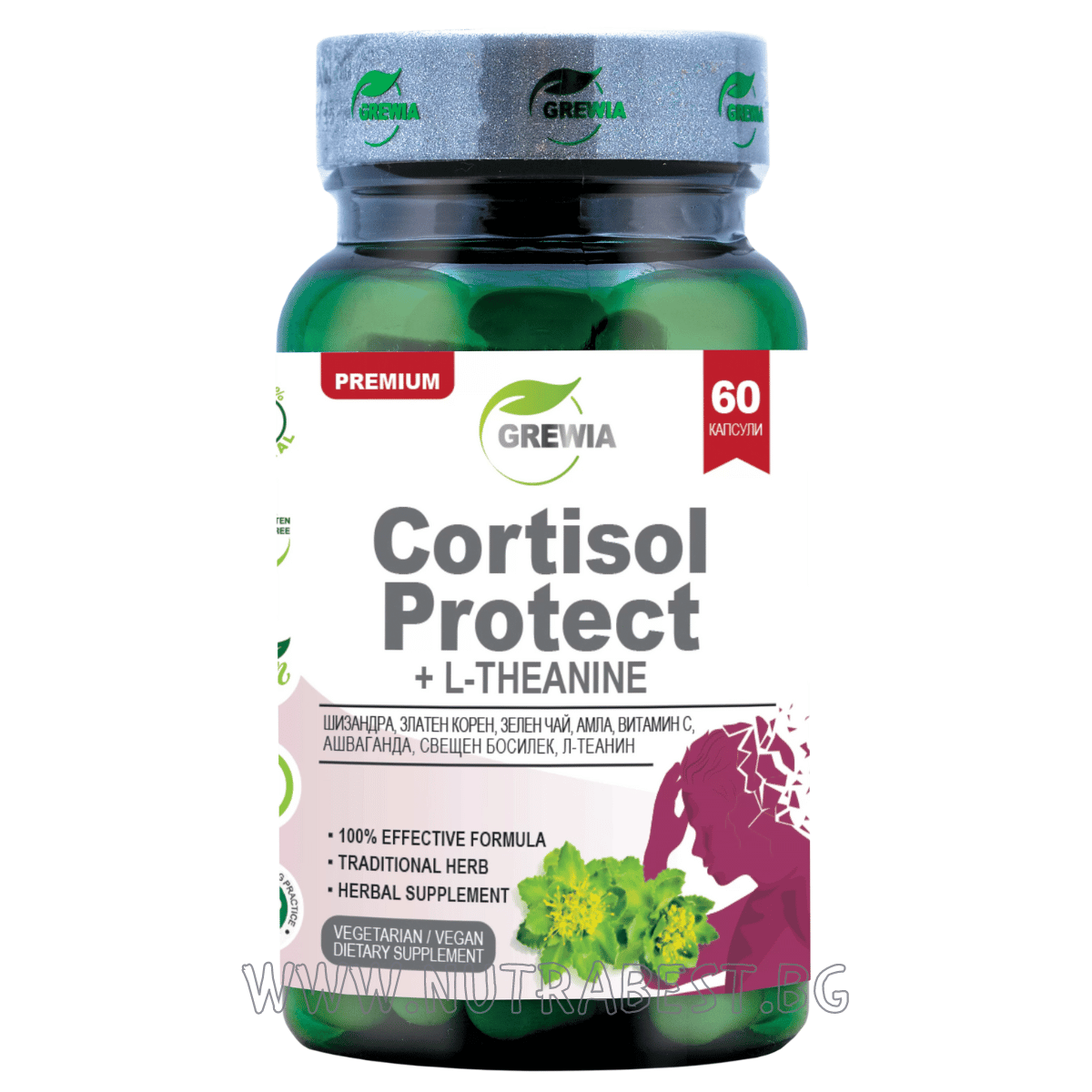 CORTISOL PROTECT + L–THEANINA /60 capsule, 30 doze/ GREWIA