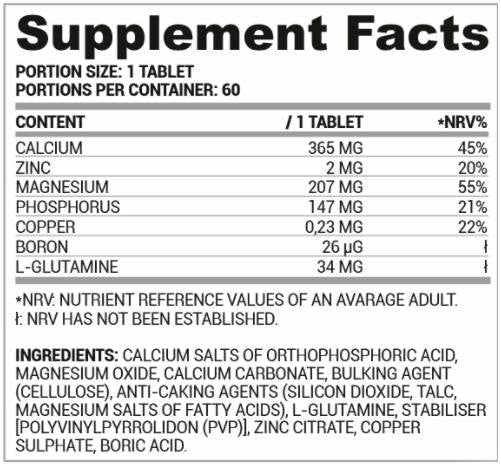 Ca/Zn/MG | Formula calciu magneziu zinc - 60 tablete