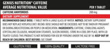 Cofeina - 90 tablete