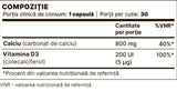 Calciu 800 mg + Vitamina D3 200 UI 30 capsule