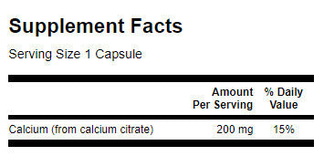 Citrat de calciu 200 mg - 60 capsule