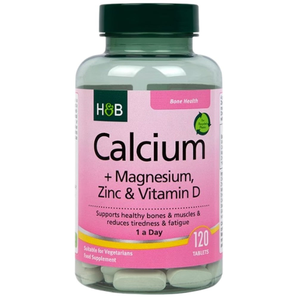 Calciu + Magneziu, Zinc și Vitamina D - 120 Tablete