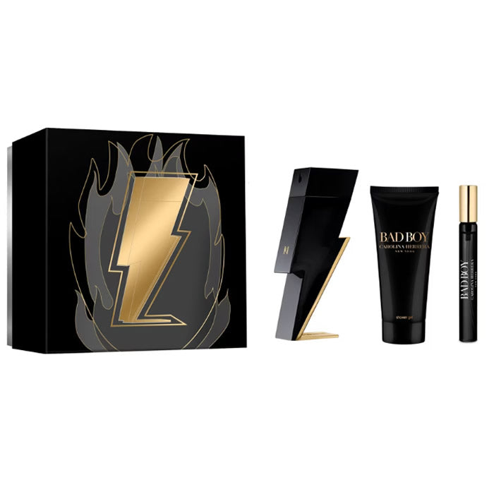 Carolina Herrera Bad Boy Apa de Toaleta Spray 100ml Set 3 Piese